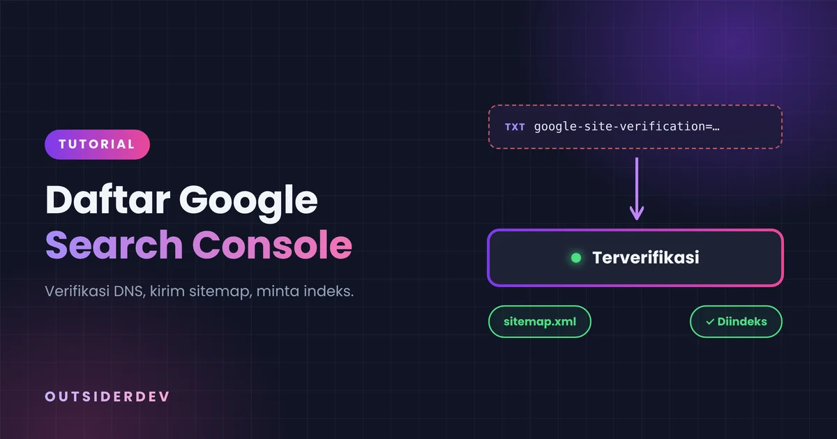 Cara Daftar Google Search Console untuk Domain di Cloudflare