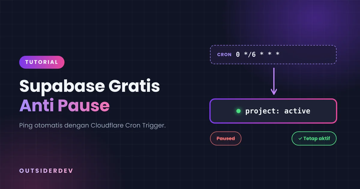 Cara Mencegah Project Supabase Gratis Pause dengan Cloudflare Cron Trigger